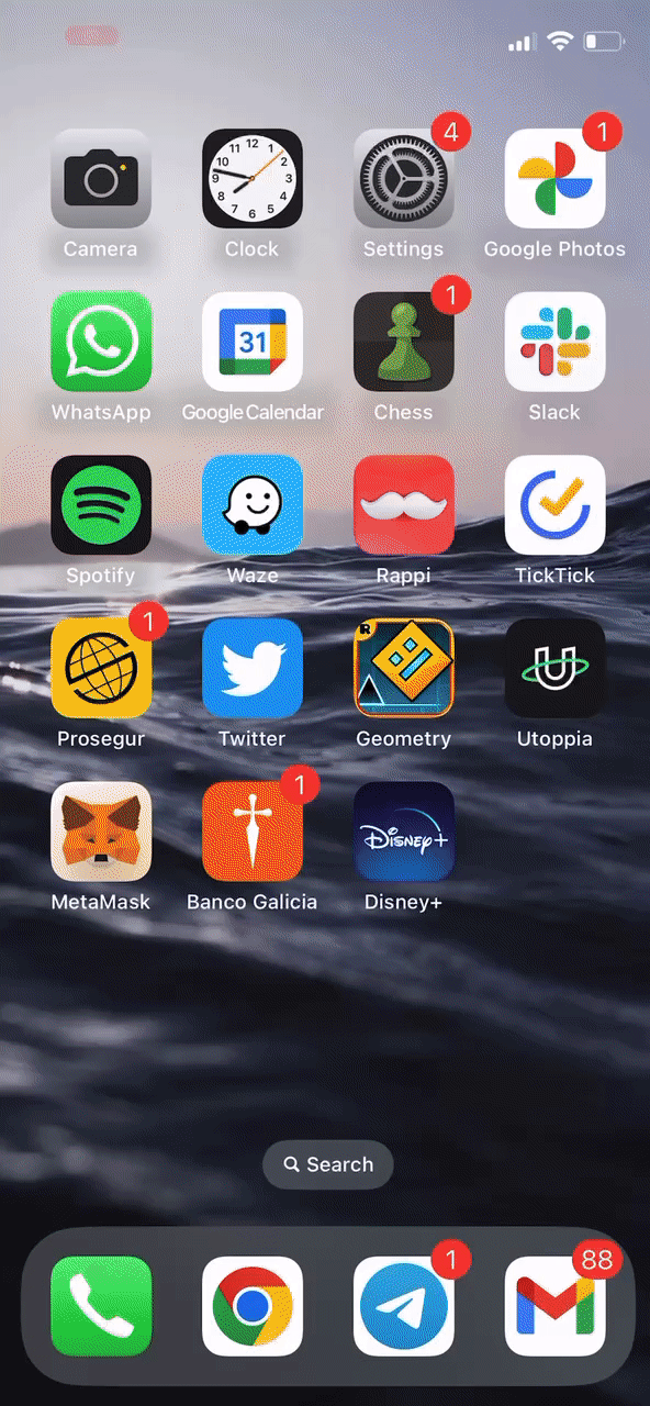 find and download gif gif that shows how to download Tella from the App Store