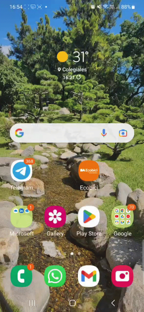 find and download gif gif that shows how to download Tella from the Play Store
