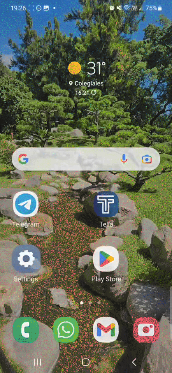 change the granted permission gif that shows how to chage granted permissions on Tella