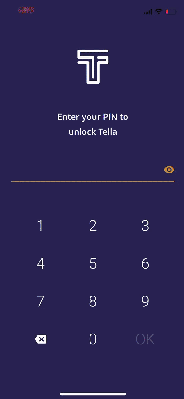 share information in Tella gif that shows how share information in Tella