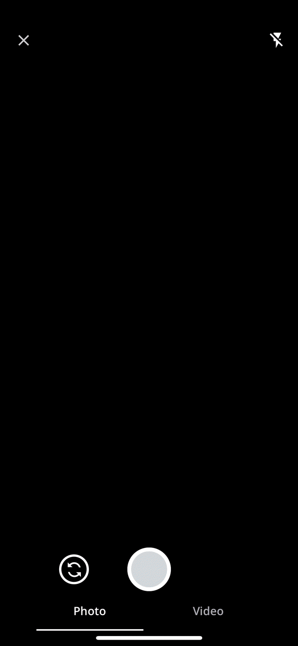 Tella will ask you to grant permissions the first time you open the camera gif that shows how to take a picture in Tella the first time (grant permission)