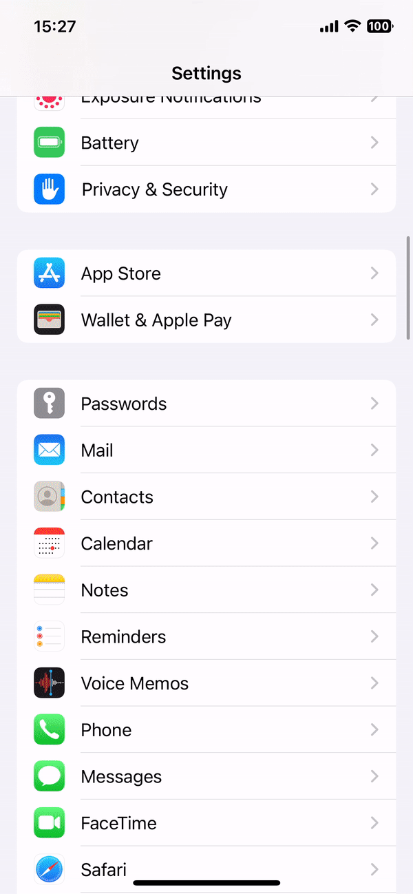 grating permission gif gif that shows how to grant Tella permissions
