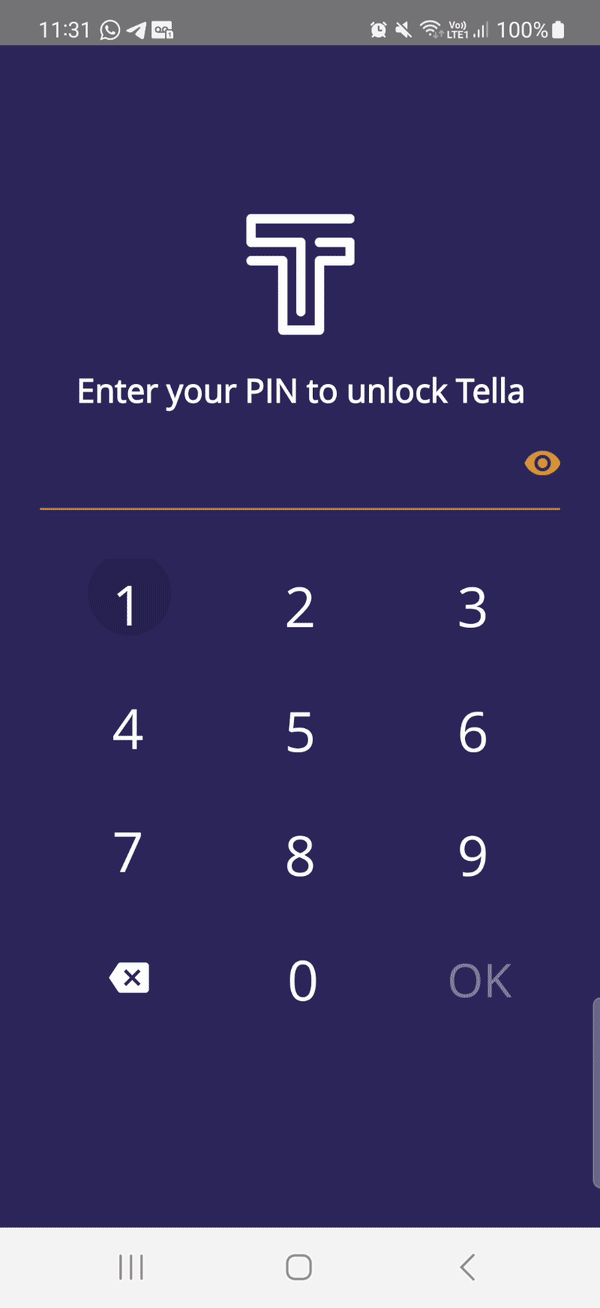 video recording in Tella gif that shows how to record a video in Tella